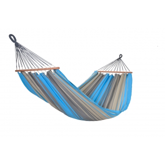GraphiK - hammock with turquoise and anthracite stripes 100% FSC certified