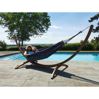 Kocon - Traditional Anthracite Hammock with Fringes